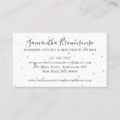 Carte De Visite Mode Boutique Robe Noire Tailor Changer à coudre (Dos)