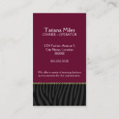 Carte De Visite Mode chic et impertinente (Dos)