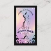 Carte De Visite Mode de Beauté de Couture Holographique Iridescent (Devant)