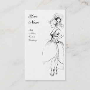 Carte De Visite MODE de BEAUTÉ, noire et blanche
