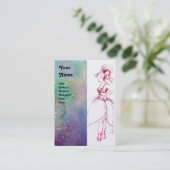 Carte De Visite MODE DE BEAUTÉ, perle blanche rose rouge (Debout devant)