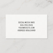 Carte De Visite Mode de couleur vive | Les femmes yeux (Dos)