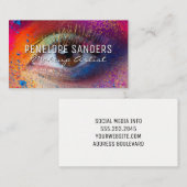 Carte De Visite Mode de couleur vive | Les femmes yeux (Devant / Derrière)
