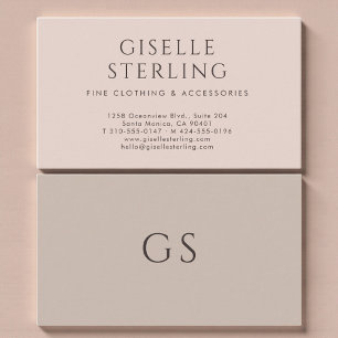 Carte De Visite Mode de Luxe Blush Rose Taupe