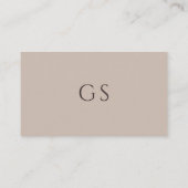 Carte De Visite Mode de Luxe Blush Rose Taupe (Dos)