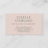 Carte De Visite Mode de Luxe Blush Rose Taupe (Devant)