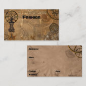 Carte De Visite Mode de Steampunk (Devant / Derrière)