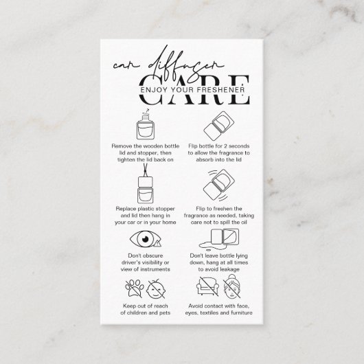 Carte De Visite Mode d'emploi moderne pour les Diffuseurs (Devant)