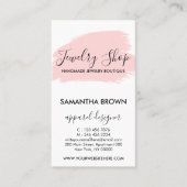 Carte De Visite Mode d'emploi rose moderne 5 Bijoux (Devant)