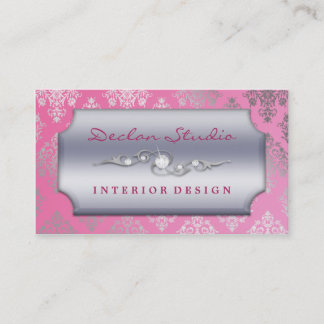 Carte De Visite Mode/design d'intérieur se précipitants roses de