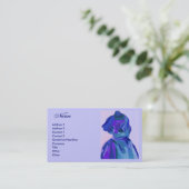 Carte De Visite Mode Designer Blue Dress I (Debout devant)