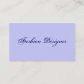 Carte De Visite Mode Designer Blue Dress I (Dos)