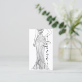 Carte De Visite Mode Designer Dress Logo QR Code Silver Lace (Debout devant)