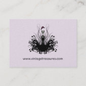 Carte De Visite Mode Diva - avec fleurs (Dos)