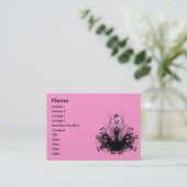 Carte De Visite Mode Diva - avec fleurs (Debout devant)