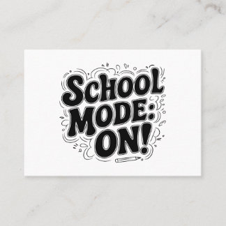Carte De Visite Mode école : ON ! , Conception Vintage