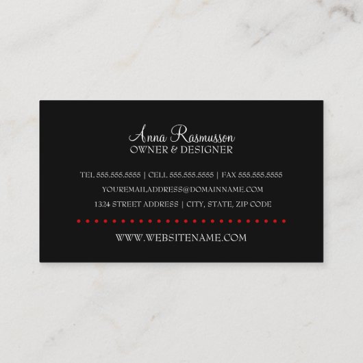 Carte De Visite Mode élégante (Dos)