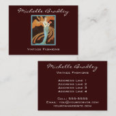 Carte De Visite Mode élégante d'art déco (Devant / Derrière)