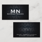 Carte De Visite Mode élégante | Monogramme (Devant / Derrière)