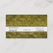 Carte De Visite Mode en cuir de peau de serpent d'or (Dos)