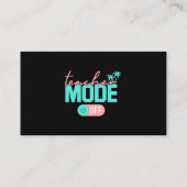 Carte De Visite Mode Enseignant Happy Dernier Jour De L'École Été (Dos)