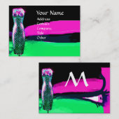 Carte De Visite MODE ET BEAUTÉ DE L'EGYPTE ANTIQUE MONOGRAM rose (Devant / Derrière)