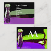Carte De Visite MODE ET BEAUTÉ DE L'EGYPTE ANTIQUE MONOGRAM violet (Devant / Derrière)