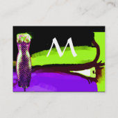 Carte De Visite MODE ET BEAUTÉ DE L'EGYPTE ANTIQUE MONOGRAM violet (Dos)