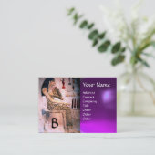 Carte De Visite MODE ET BEAUTÉ DE L'EGYPTE ANTIQUE MONOGRAM violet (Debout devant)