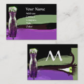 Carte De Visite MODE ET BEAUTÉ DE L'EGYPTE ANTIQUE MONOGRAM violet (Devant / Derrière)