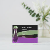 Carte De Visite MODE ET BEAUTÉ DE L'EGYPTE ANTIQUE MONOGRAM violet (Debout devant)