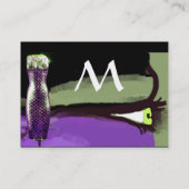 Carte De Visite MODE ET BEAUTÉ DE L'EGYPTE ANTIQUE MONOGRAM violet (Dos)