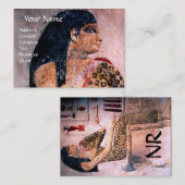 CARTE DE VISITE MODE ET BEAUTÉ DU MONOGRAM D'ÉGYPTE ANTIQUE (Devant / Derrière)