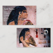 CARTE DE VISITE MODE ET BEAUTÉ DU MONOGRAM D'ÉGYPTE ANTIQUE (Devant / Derrière)