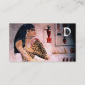 CARTE DE VISITE MODE ET BEAUTÉ DU MONOGRAM D'ÉGYPTE ANTIQUE (Dos)