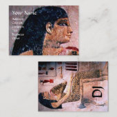 CARTE DE VISITE MODE ET BEAUTÉ DU MONOGRAM D'ÉGYPTE ANTIQUE (Devant / Derrière)