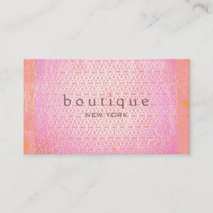 Carte De Visite Mode Exotique Colorée Boutique Rose Élégant Chic
