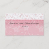 Carte De Visite Mode faite main féminine rose de motif de fleurs (Dos)