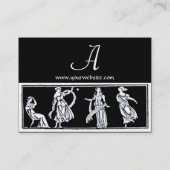 Carte De Visite MODE FEMME ANTIQUE MONOGRAM rose noir blanc (Dos)