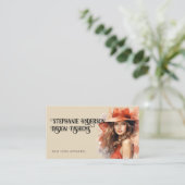 Carte De Visite Mode femme aquarelle style (Debout devant)