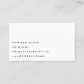 Carte De Visite Mode femme aquarelle style (Dos)