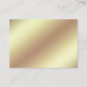 Carte de visite mode Glam Chic Gold (Dos)