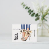 Carte de visite mode Glam Chic Gold (Debout devant)
