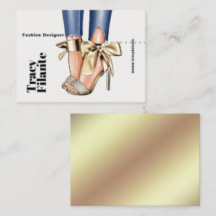 Carte de visite mode Glam Chic Gold