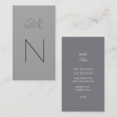Carte De Visite Mode gris-clair (Devant / Derrière)