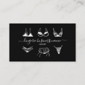 Carte De Visite Mode lingerie noir (Devant)