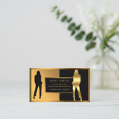 Carte De Visite Mode luxe Ajouter votre texte (Debout devant)