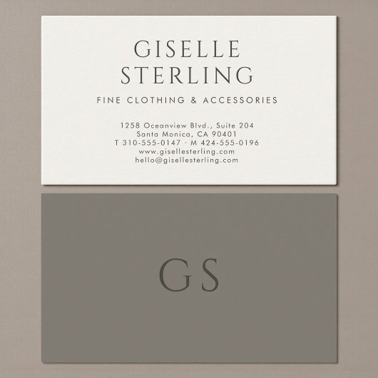 Carte De Visite Mode Luxe Boutique de Luxe