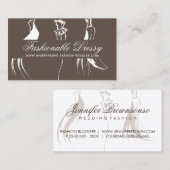 Carte De Visite Mode Mariage Dressy Mode Brown nuptiale (Devant / Derrière)