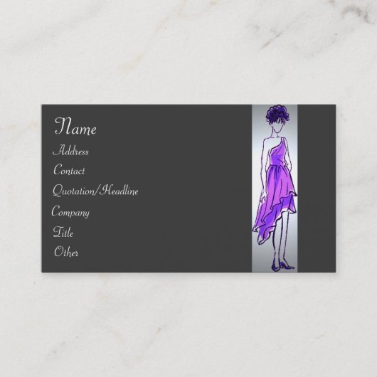 Carte De Visite Mode mode (Devant)